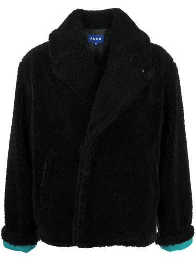 Ader Error Callcid Shearling Peacoat In Black