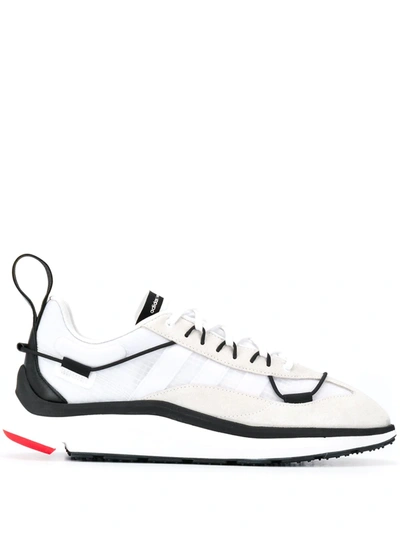 Y-3 Shiku Run Mesh And Suede Trainers In White