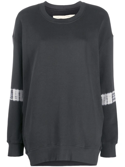 Raquel Allegra Oversize Cotton Sweatshirt In Grey