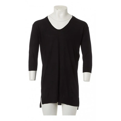 Pre-owned Louis Vuitton Cashmere Mid-length Dress In Black