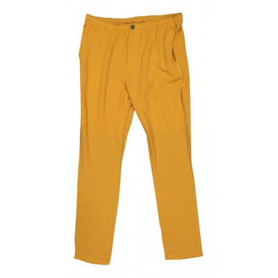 Pre-owned Lanvin Trousers In Yellow