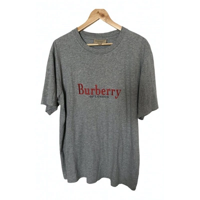 Pre-owned Burberry Grey Cotton T-shirt