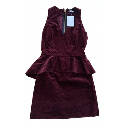 Pre-owned Pierre Balmain Burgundy Velvet Dress