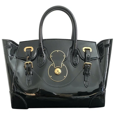 Pre-owned Ralph Lauren Ricky Black Patent Leather Handbag