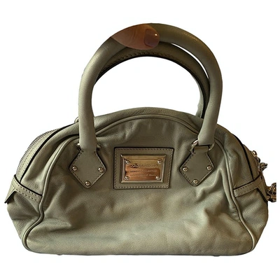 Pre-owned Dolce & Gabbana Leather Handbag In Grey