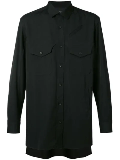 Yohji Yamamoto Plain Shirt In Black