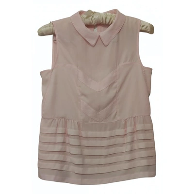 Pre-owned Claudie Pierlot Pink Polyester Top