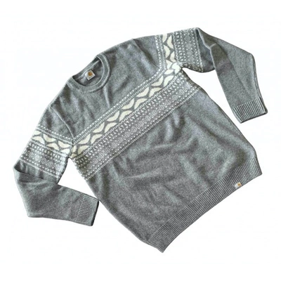 Pre-owned Carhartt Wool Pull In Grey