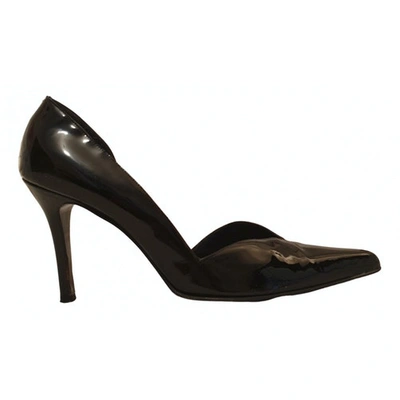 Pre-owned Patrizia Pepe Patent Leather Heels In Black