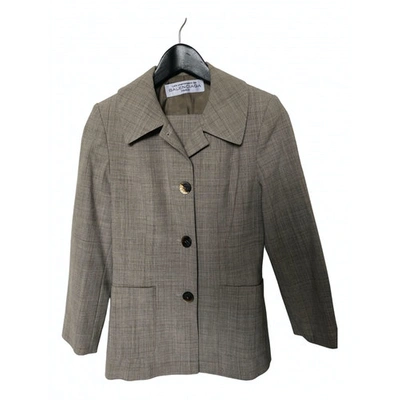 Pre-owned Balenciaga Wool Suit Jacket In Brown