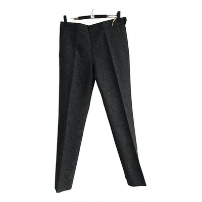 Pre-owned Marni Wool Straight Pants In Anthracite