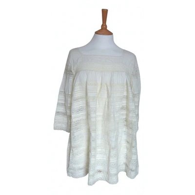 Pre-owned Laurence Dolige Lace Tunic In White