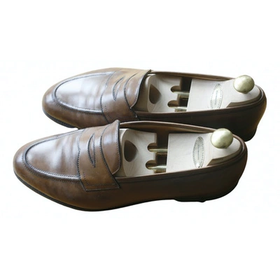 Pre-owned Edward Green Brown Leather Flats
