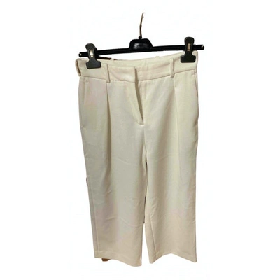 Pre-owned Maje Spring Summer 2019 Trousers In White