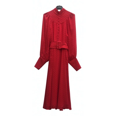 Pre-owned Rotate Birger Christensen Maxi Dress In Red