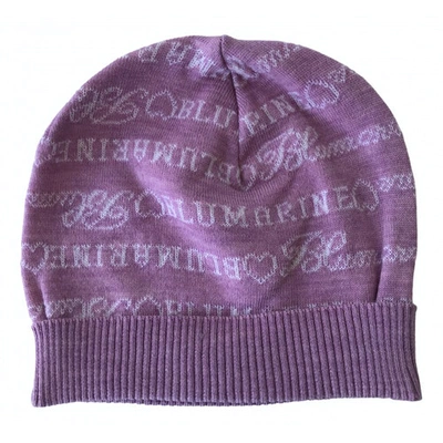 Pre-owned Blumarine Wool Beanie In Pink