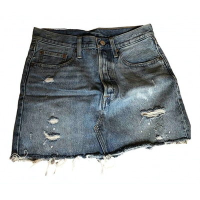 Pre-owned Levi's Blue Cotton Skirt