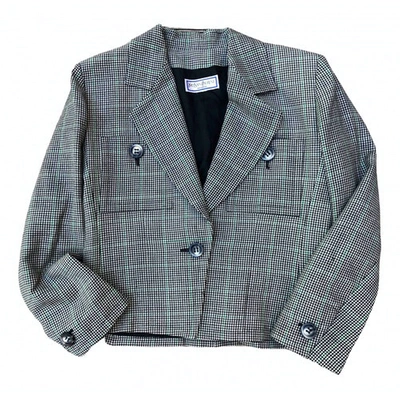 Pre-owned Saint Laurent Wool Blazer In Grey