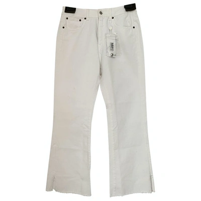 Pre-owned Mm6 Maison Margiela Large Jeans In White