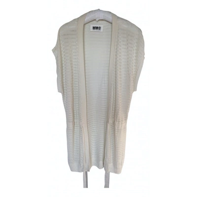 Pre-owned Mm6 Maison Margiela Cardi Coat In White