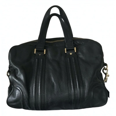 Pre-owned Mcm Leather Satchel In Black