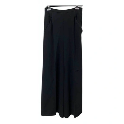Pre-owned Roland Mouret Large Trousers In Black