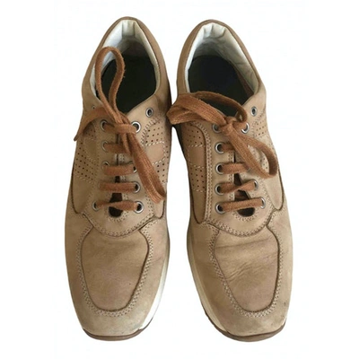 Pre-owned Hogan Trainers In Camel