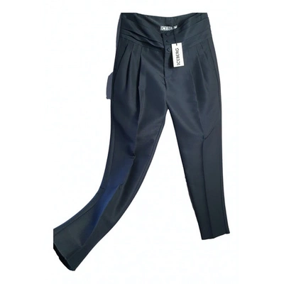 Pre-owned Iceberg Wool Carot Trousers In Black