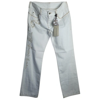 Pre-owned Ermanno Scervino Straight Pants In White