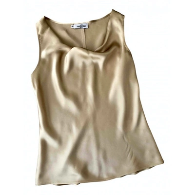 Pre-owned Valentino Silk Camisole In Metallic