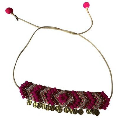 Pre-owned Deepa Gurnani Pearls Necklace In Multicolour