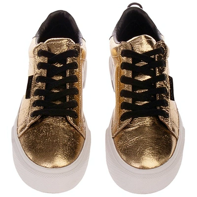 Pre-owned Kendall + Kylie Leather Trainers In Gold