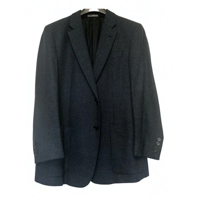 Pre-owned Armani Collezioni Wool Vest In Blue