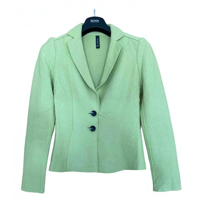 Pre-owned Marc Cain Wool Blazer In Green