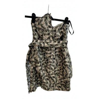 Pre-owned Zimmermann Silk Mini Dress In Anthracite