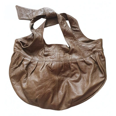 Pre-owned Comptoir Des Cotonniers Leather Handbag In Brown