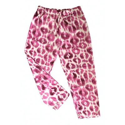 Pre-owned Wunderkind Pink Cotton Trousers