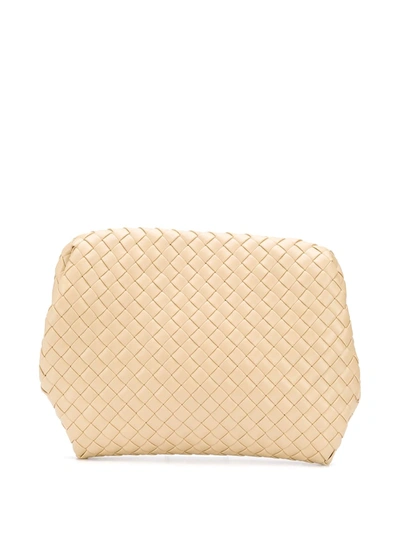 Bottega Veneta Intrecciato Padded Clutch Bag In Neutrals