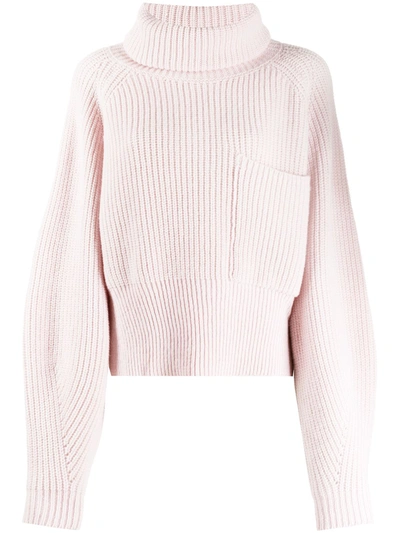 Ssheena Oversized-pullover Mit Rollkragen In Pink