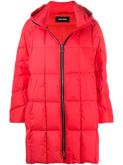 Ienki Ienki Pyramide Quilted A-line Coat In Red
