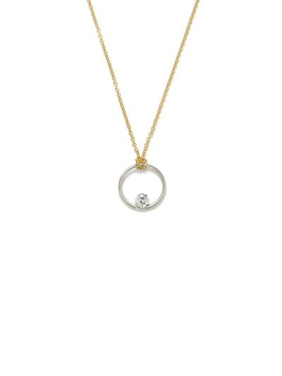 The Alkemistry 18kt Gold And Diamond Floating Necklace In Silver