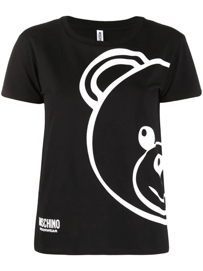 Moschino Underwear Teddy Bear-print T-shirt In Black