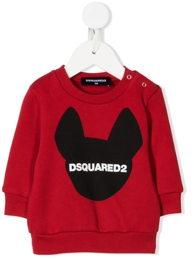 Dsquared2 Babies' Logo-print Sweatshirt In Red