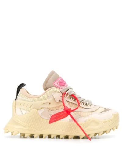 Off-white Odsy-1000 Leather Sneakers In Beige