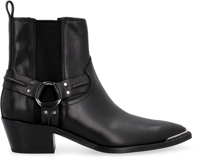 Ash Dusty Ankle Boots In Black