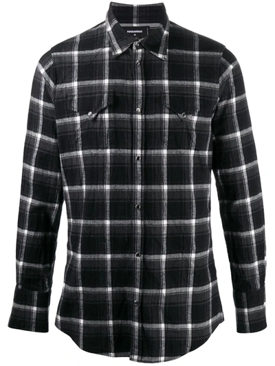 Dsquared2 Cotton Slim-fit Checked Shirt In Multicolor
