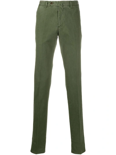 Pt01 Mid-rise Straight Chinos In Green