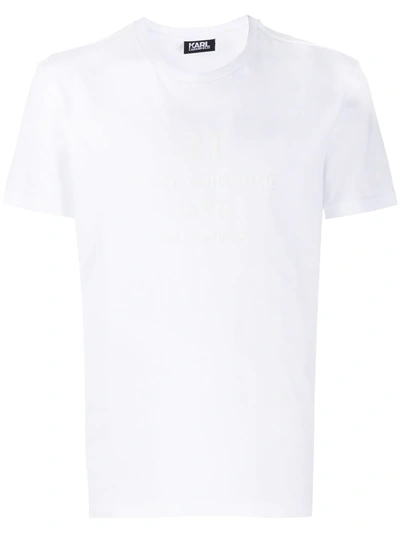 Karl Lagerfeld Rue St-guillaume T-shirt In White