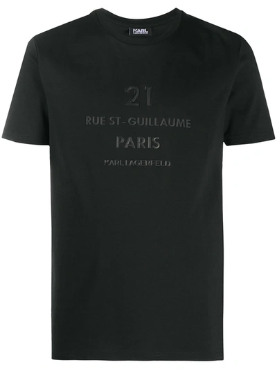 Karl Lagerfeld Rue St-guillaume T-shirt In Black
