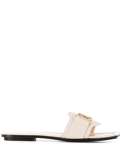 Lanvin Square Toe Leather Sandals In Pink